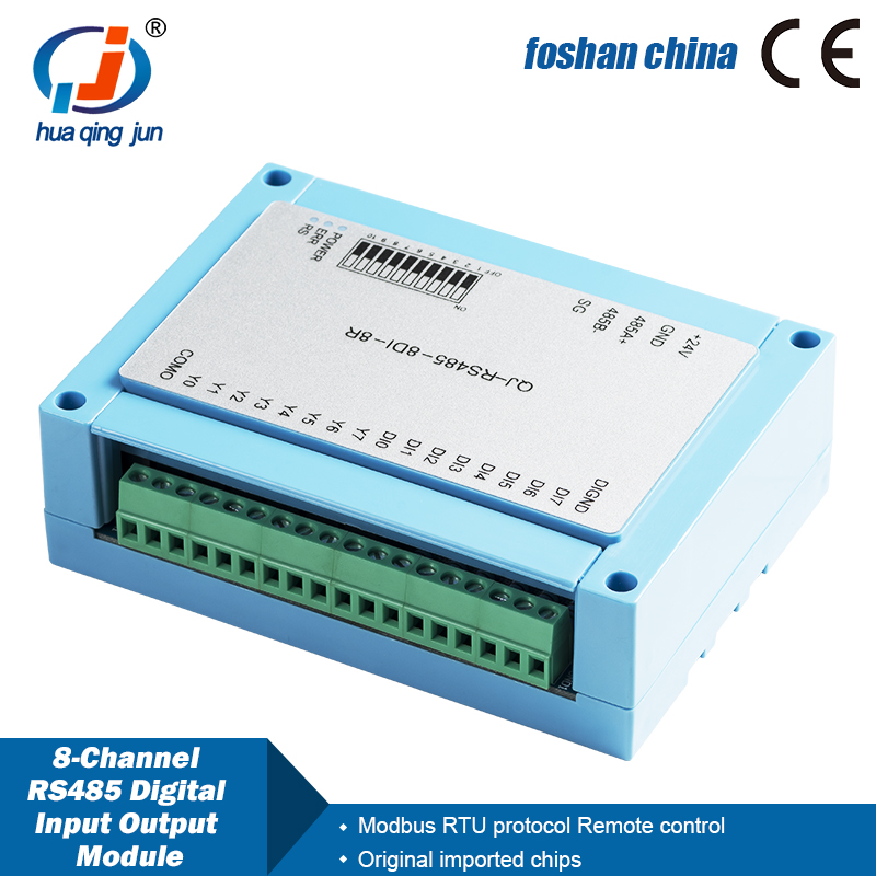 Relay 8 Channel Board - Huaqingjun 8 Kanallı RS485 Dijital Giriş
