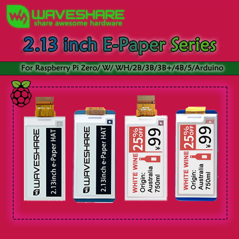 Display Epaper 2.9 - Waveshare 2.13 inç E-Kağıt E-Mürekkep Ekran